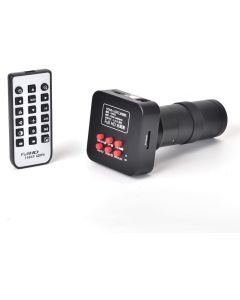16MP HD 1080P @ 60FPS HDMI and USB Output Digital Industrial Microscope Camera Support TF Storage with Remote Control +100X lens