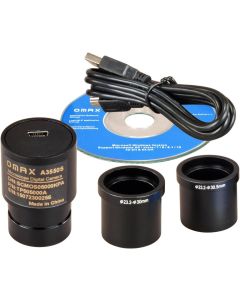 OMAX - 5MP USB Digital Microscope Camera Compatible with Windows XP Through Windows 10 - A3550S
